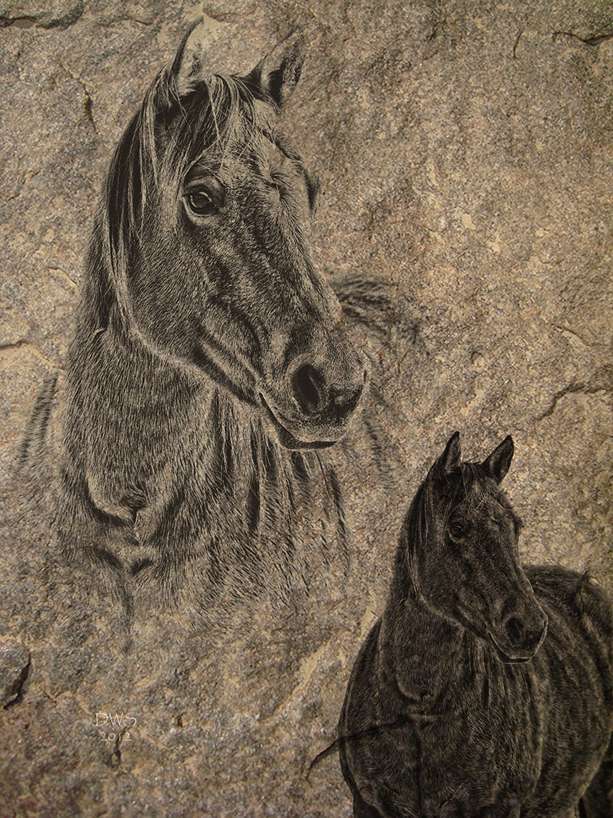 Two Stone Ladies by David W Schafer